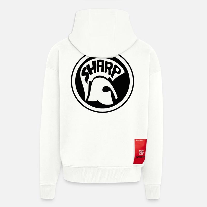 Sharp - Zip Hoodie - made by SPREAD - OFF WHITE