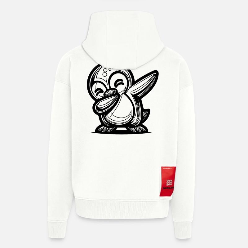 Süsser Pinguin Kleiner Dabbing Pinguin - Zip Hoodie - made by SPREAD - OFF WHITE