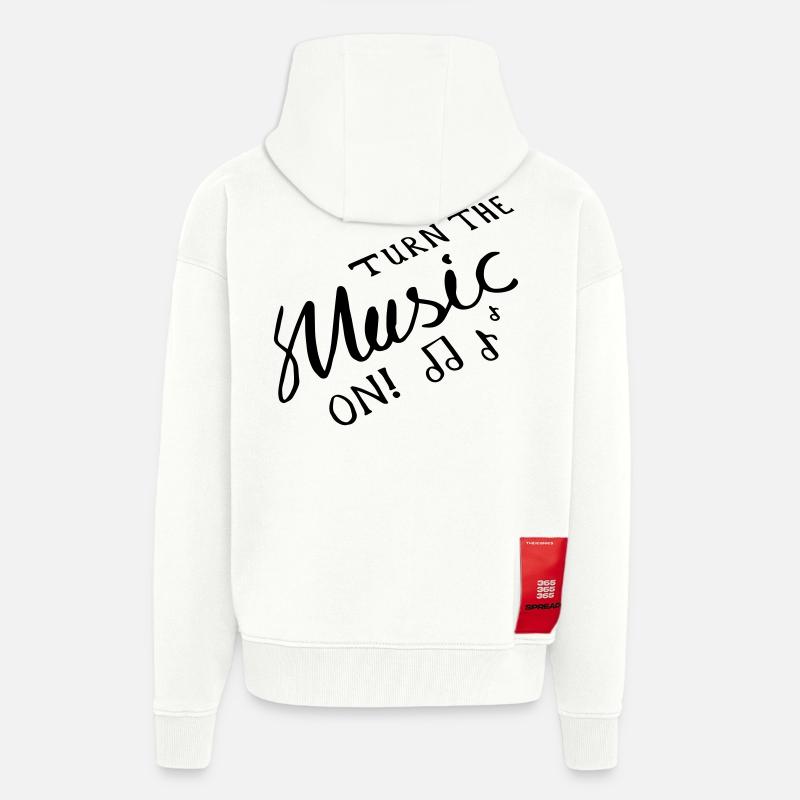 Turn the Music On! - Zip Hoodie - made by SPREAD - OFF WHITE