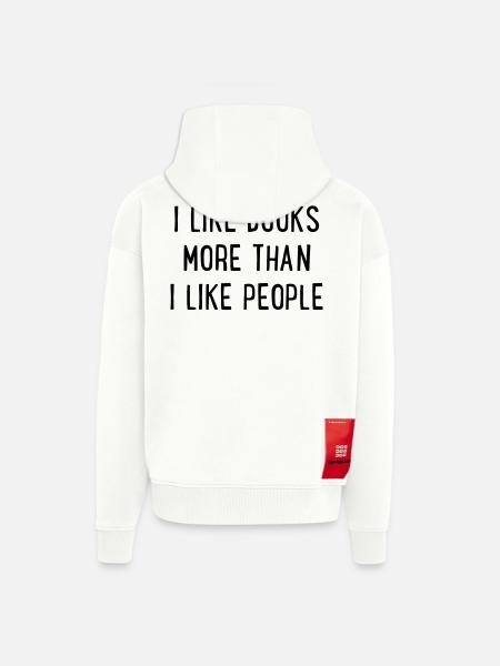 Books - Zip Hoodie - made by SPREAD - OFF WHITE