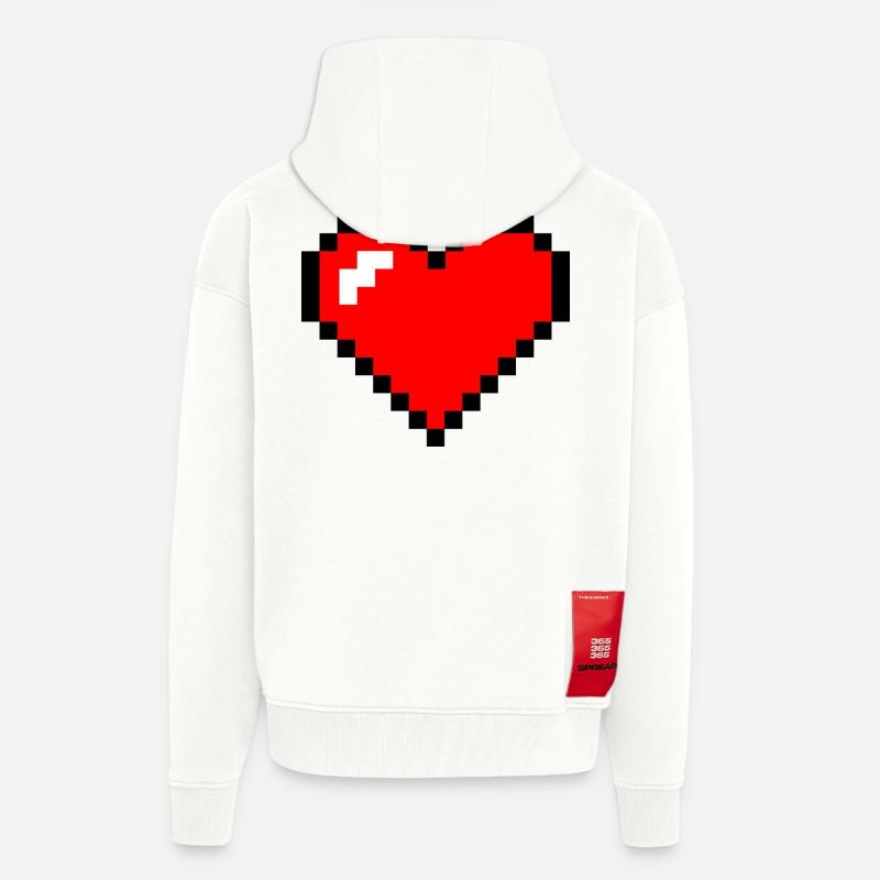 herzpixel - Zip Hoodie - made by SPREAD - OFF WHITE
