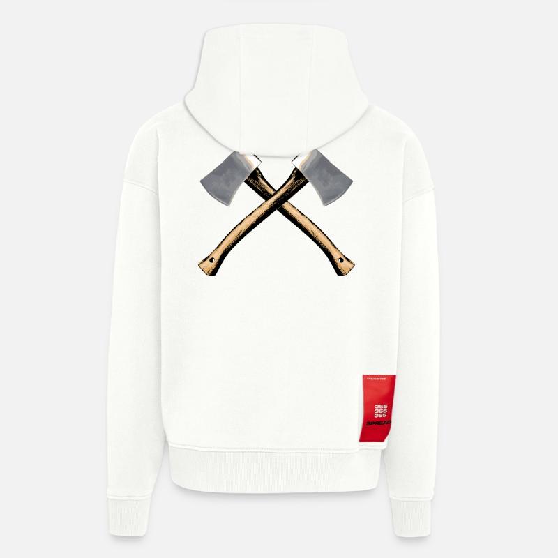 Axt - Zip Hoodie - made by SPREAD - OFF WHITE