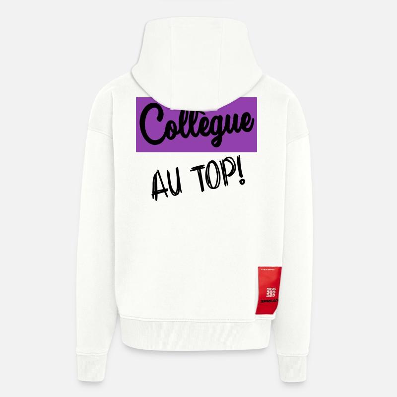 RETRAITE. RETRAITE. RETRAITEE. RETRAITE - Veste à capuche bio épaisse oversize fabriqué en UE - OFF WHITE