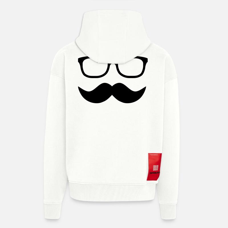 Moustache - Zip Hoodie - made by SPREAD - OFF WHITE