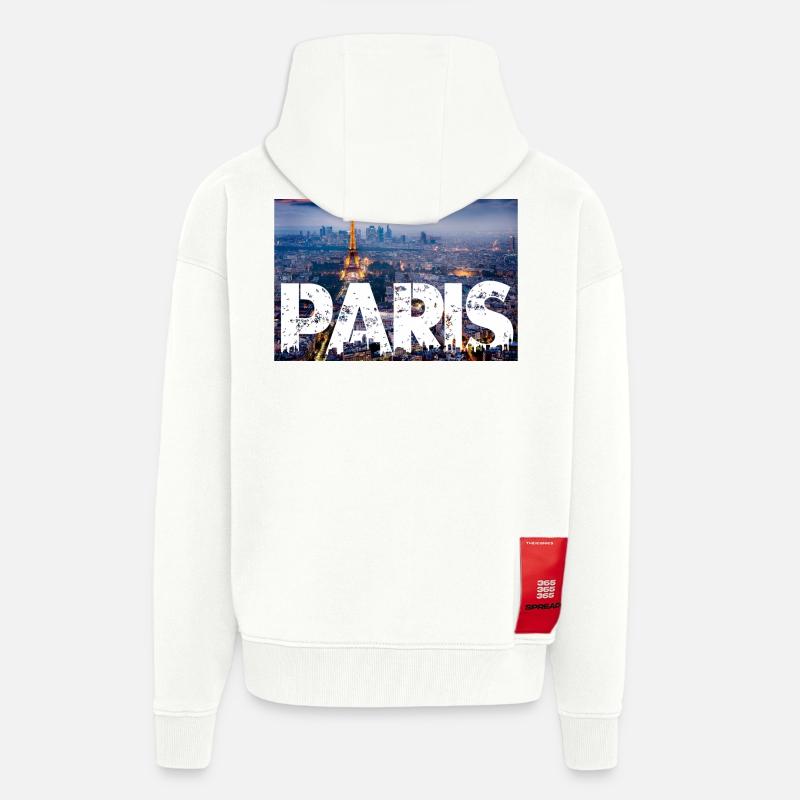 Paris Eiffelturm - Zip Hoodie - made by SPREAD - OFF WHITE