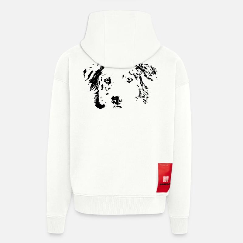 Hund, Geschenk, Australian shepherd, Idee - Zip Hoodie - made by SPREAD - OFF WHITE