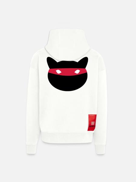 Ninja Katze - Zip Hoodie - made by SPREAD - OFF WHITE