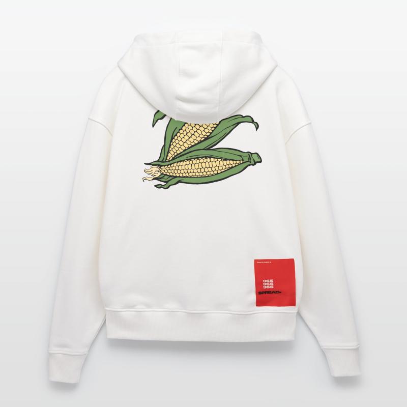 corn corn maize cereal veggie vegetables vegetables Zip Hoodie - made by SPREAD