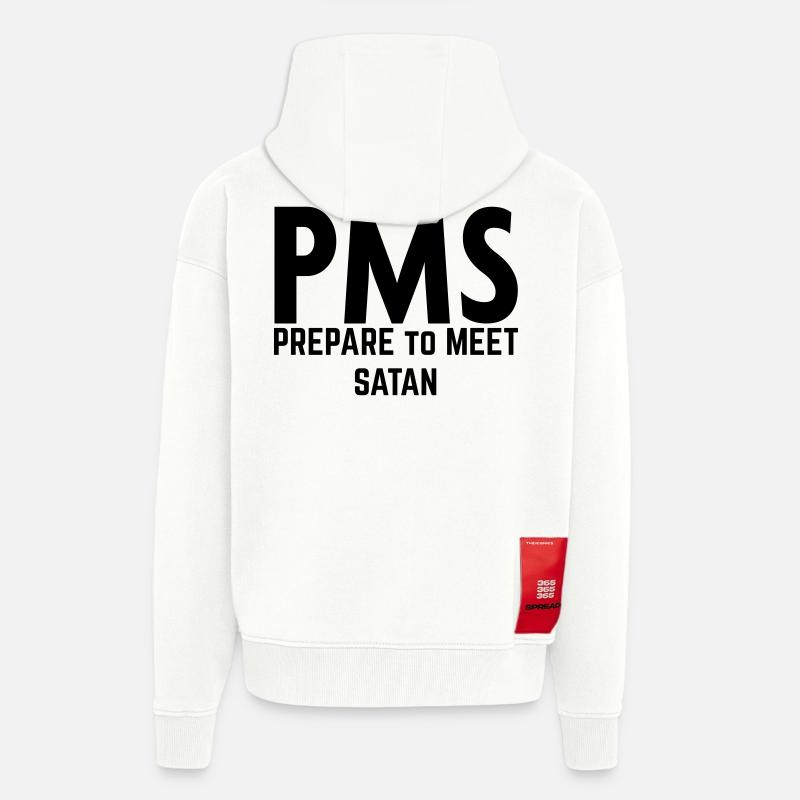 PMS - Veste à capuche bio épaisse oversize fabriqué en UE - OFF WHITE