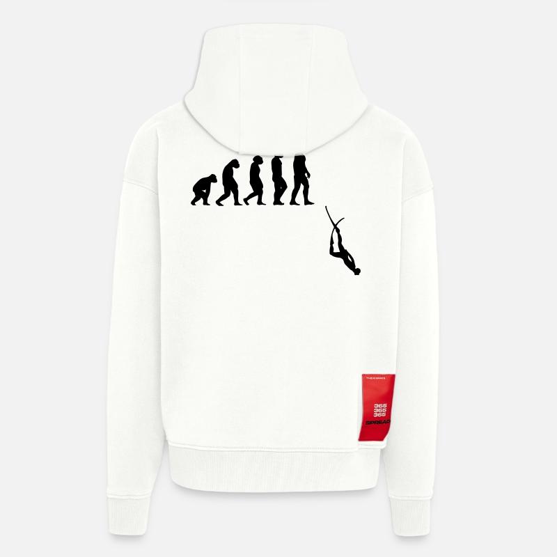 Evolution Apnoe Tauchen - Zip Hoodie - made by SPREAD - OFF WHITE