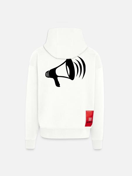 megaphone - Zip Hoodie - made by SPREAD - OFF WHITE