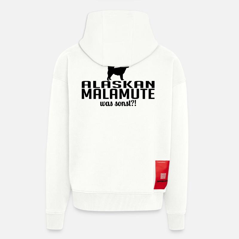 ALASKAN MALAMUTE was sonst - Zip Hoodie - made by SPREAD - OFF WHITE