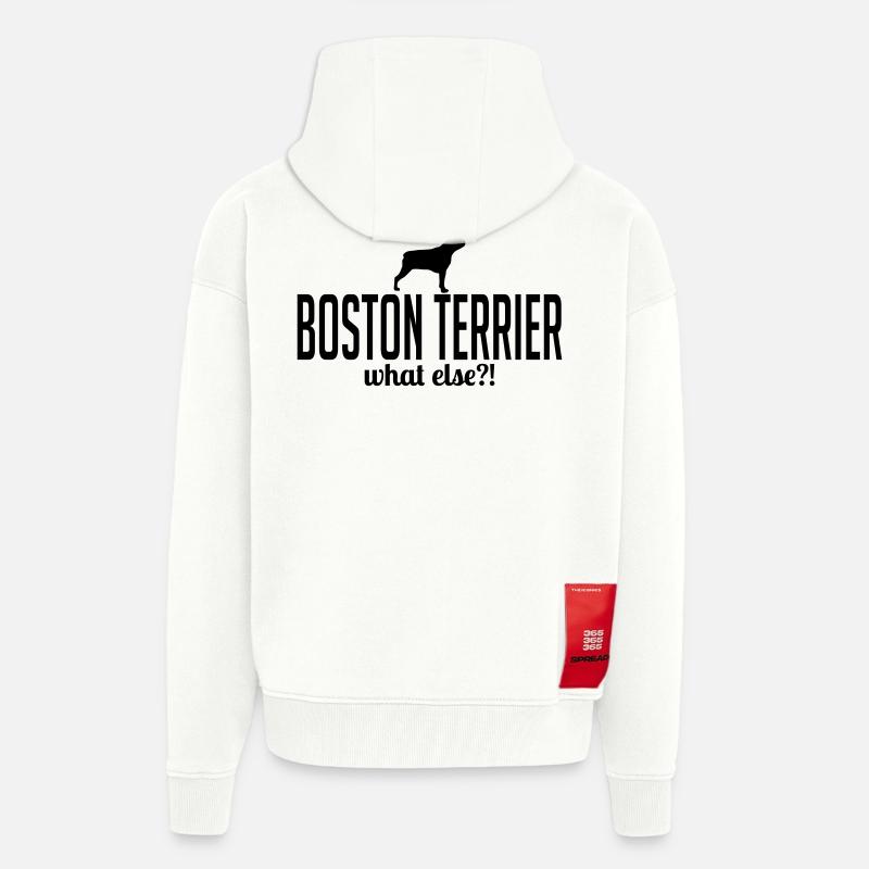 BOSTON TERRIER what else - Zip Hoodie - made by SPREAD - OFF WHITE