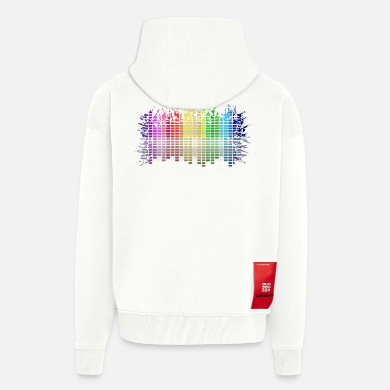 Égaliseur de diffusion - Veste à capuche bio épaisse oversize fabriqué en UE - OFF WHITE