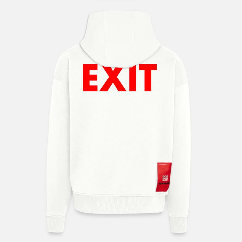 Exit - Veste à capuche bio épaisse oversize fabriqué en UE - OFF WHITE