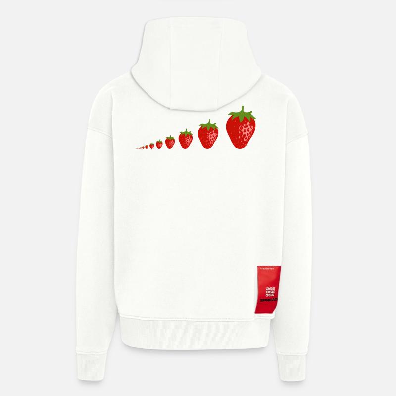 Erdbeeren - Zip Hoodie - made by SPREAD - OFF WHITE