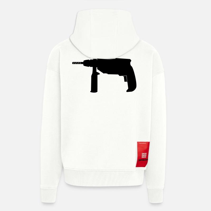 Foreur - Veste à capuche bio épaisse oversize fabriqué en UE - OFF WHITE