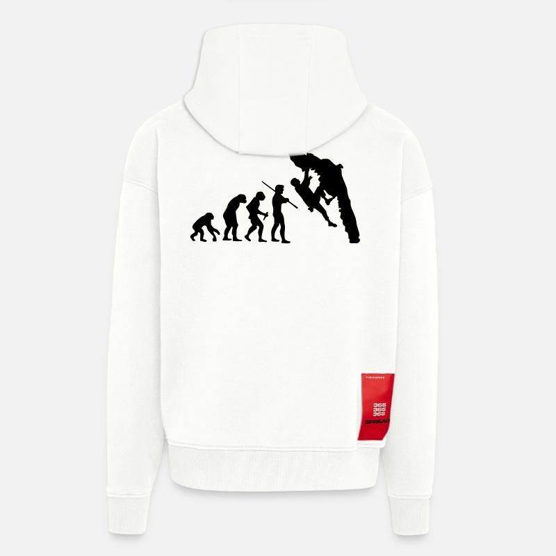 Boulder Evolution - Zip Hoodie - made by SPREAD - OFF WHITE