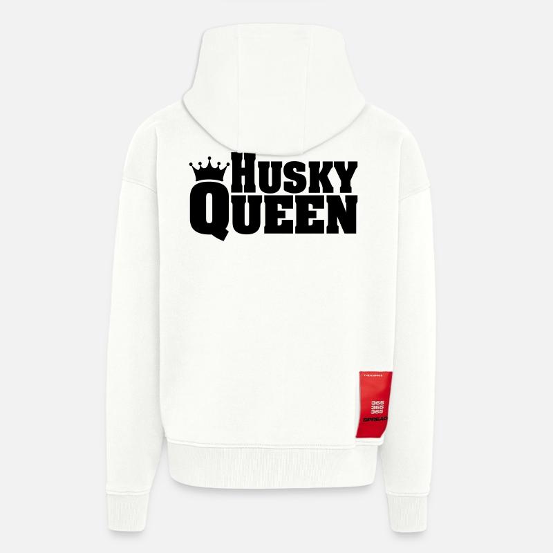 HUSKY QUEEN - Zip Hoodie - made by SPREAD - OFF WHITE