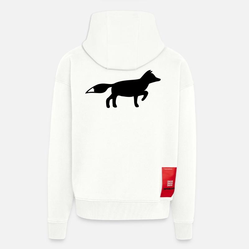 A fox or vixen - Zip Hoodie - made by SPREAD - OFF WHITE