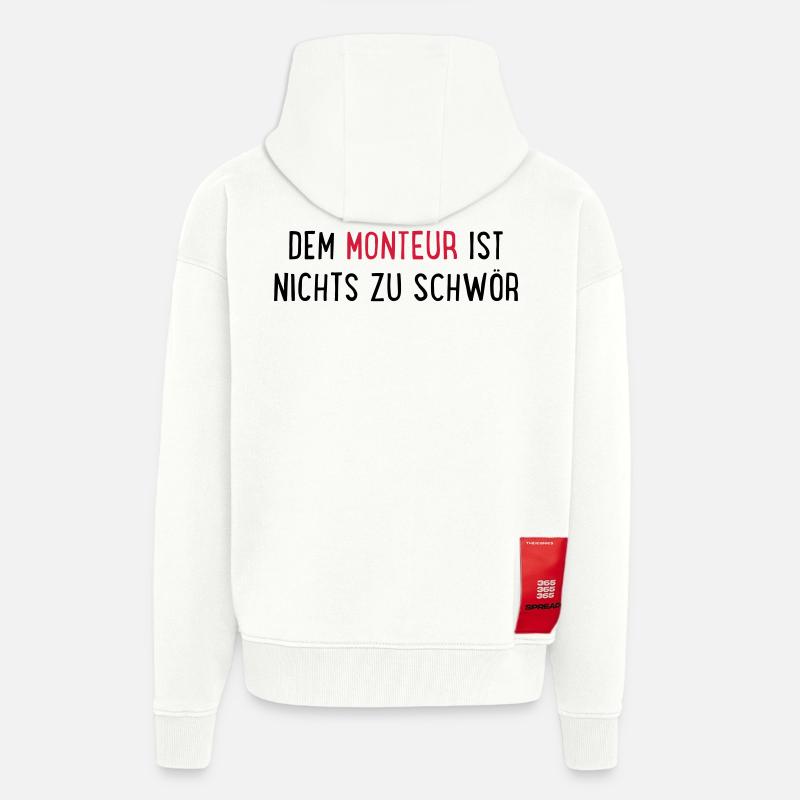 monteur - Zip Hoodie - made by SPREAD - OFF WHITE