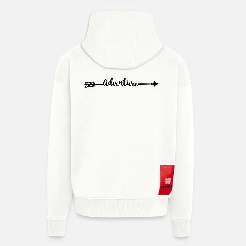 Aventure - Veste à capuche bio épaisse oversize fabriqué en UE - OFF WHITE