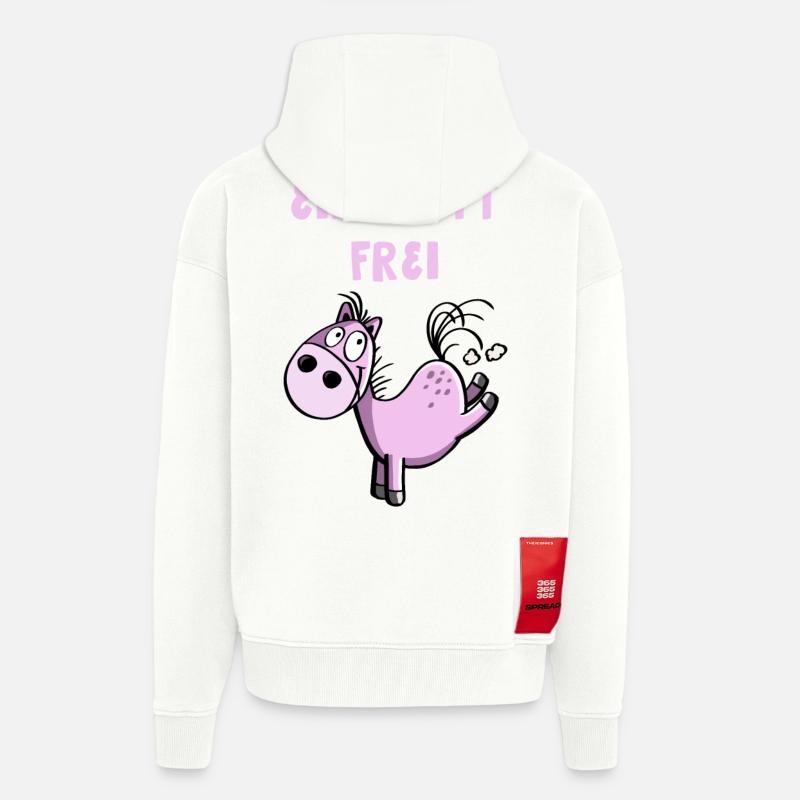 Ein Tritt Frei Pferdchen - Zip Hoodie - made by SPREAD - OFF WHITE