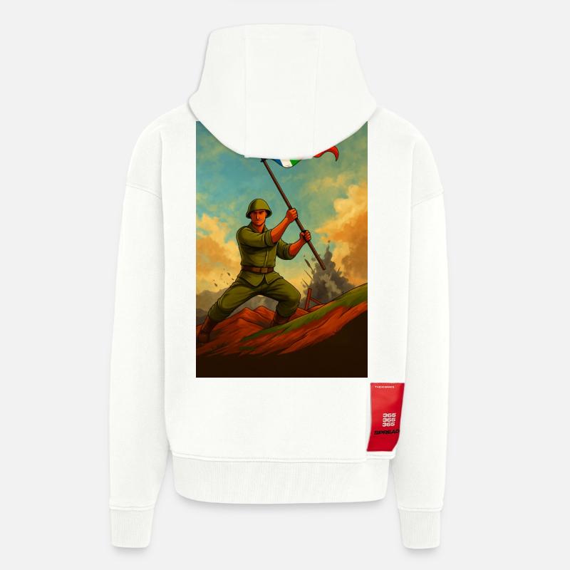 FIRST GENERATION MOLUCCANS - Zip Hoodie - made by SPREAD - OFF WHITE
