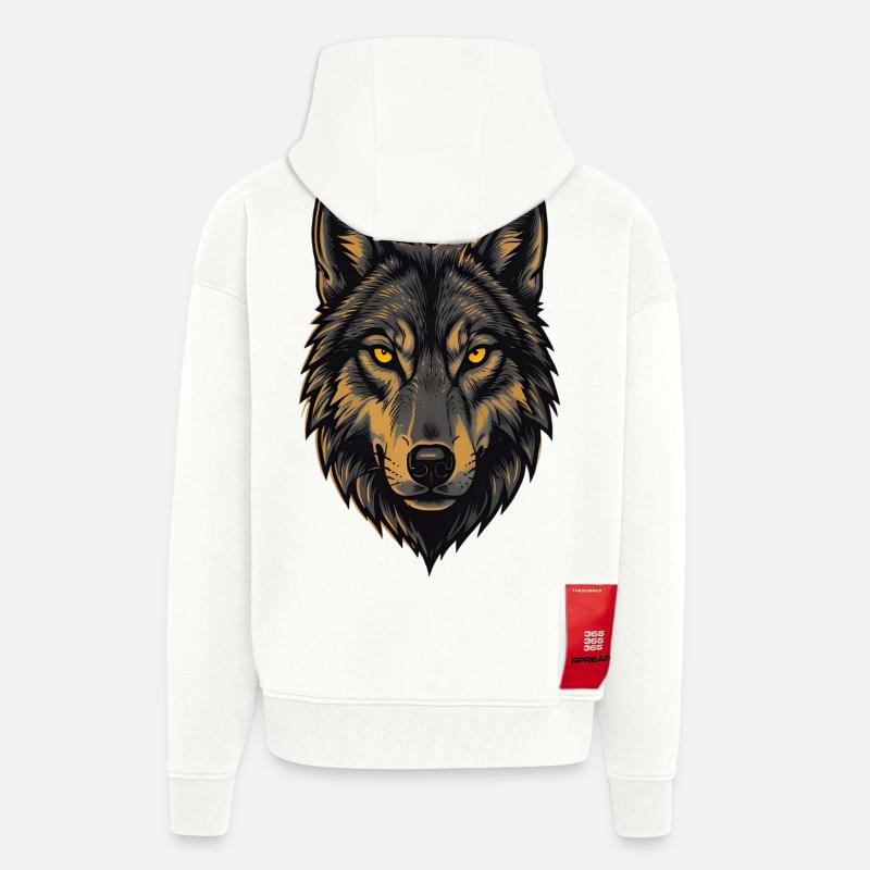 Alphawolf - Zip Hoodie - made by SPREAD - OFF WHITE