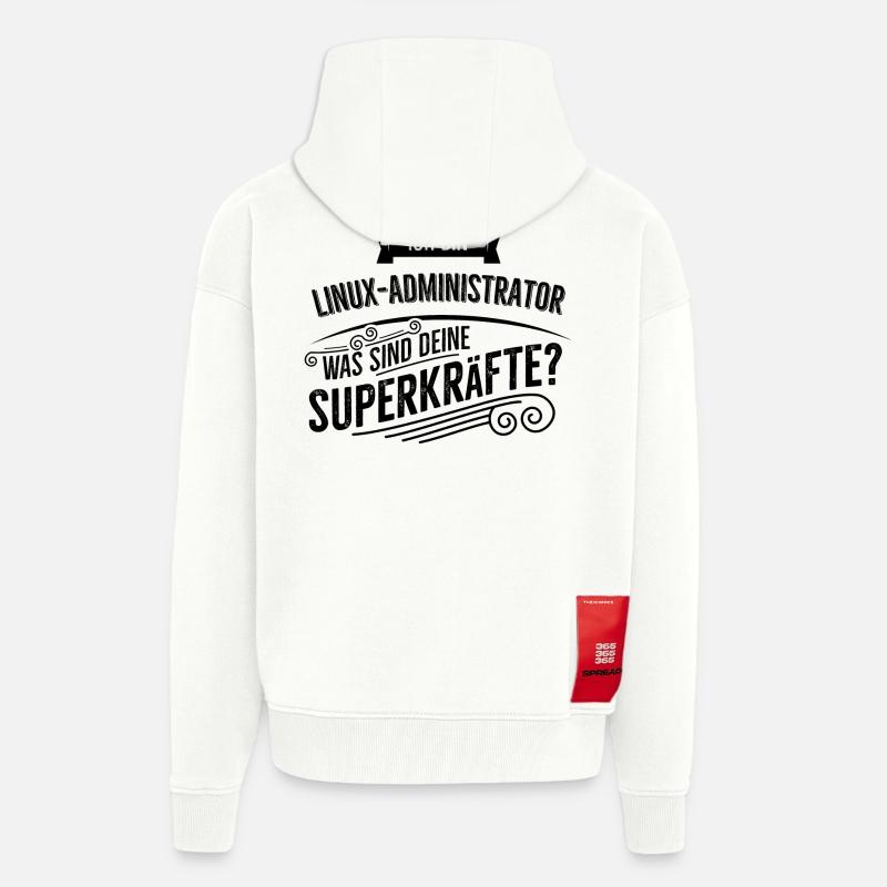 Linux Administrator - Zip Hoodie - made by SPREAD - OFF WHITE