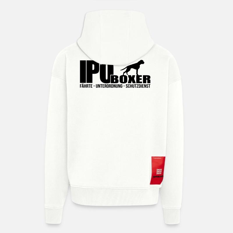 IPO BOXER - Zip Hoodie - made by SPREAD - OFF WHITE