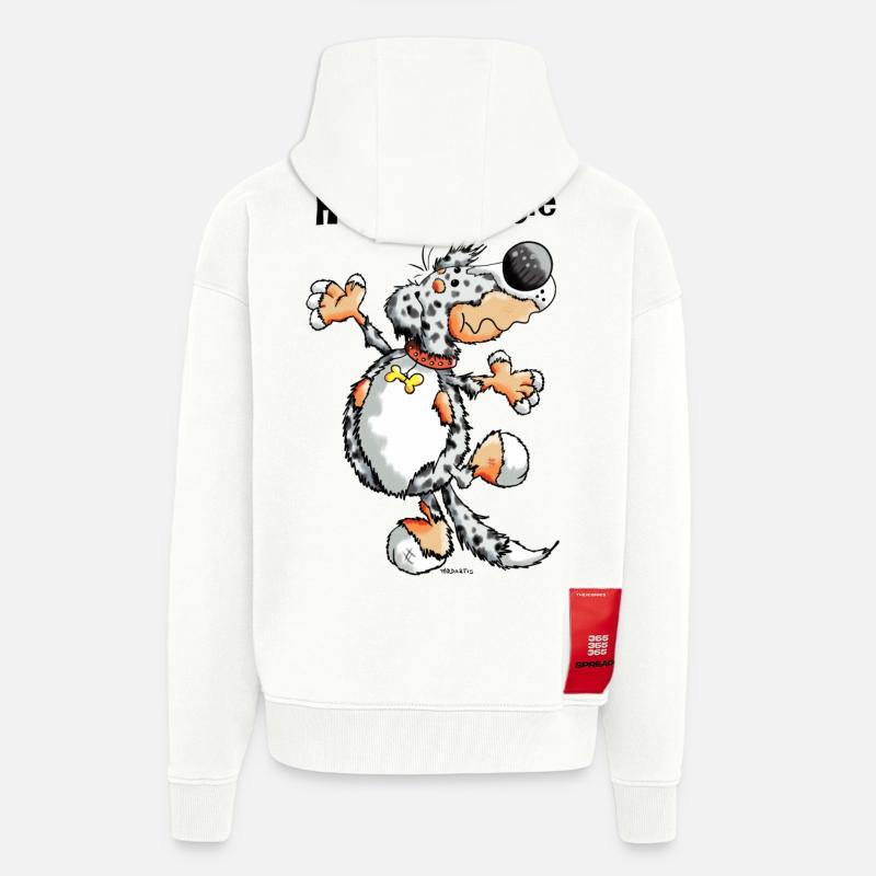Arian der Australian Shepherd - Zip Hoodie - made by SPREAD - OFF WHITE