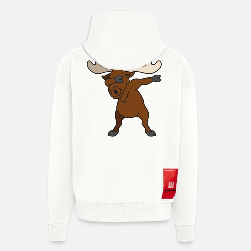 Tamponner, dab, orignal - Veste à capuche bio épaisse oversize fabriqué en UE - OFF WHITE