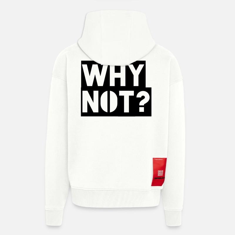 Why Not - Veste à capuche bio épaisse oversize fabriqué en UE - OFF WHITE