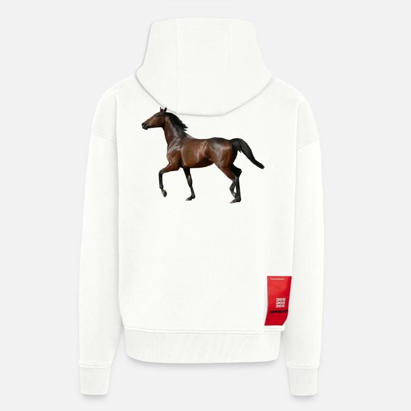 Pferd - Zip Hoodie - made by SPREAD - OFF WHITE