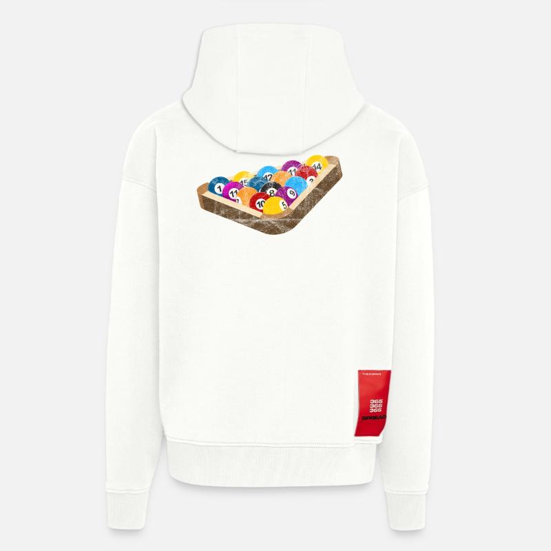 Billardkugeln Geschenk Billiardkugeln Billard - Zip Hoodie - made by SPREAD - OFF WHITE