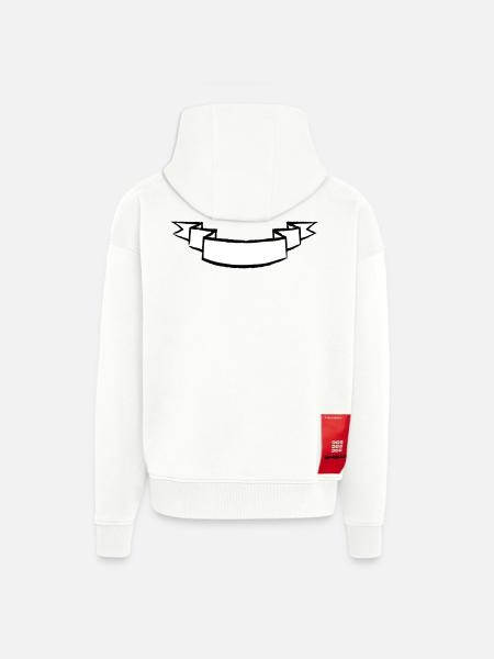 Banner curved - Zip Hoodie - made by SPREAD - OFF WHITE
