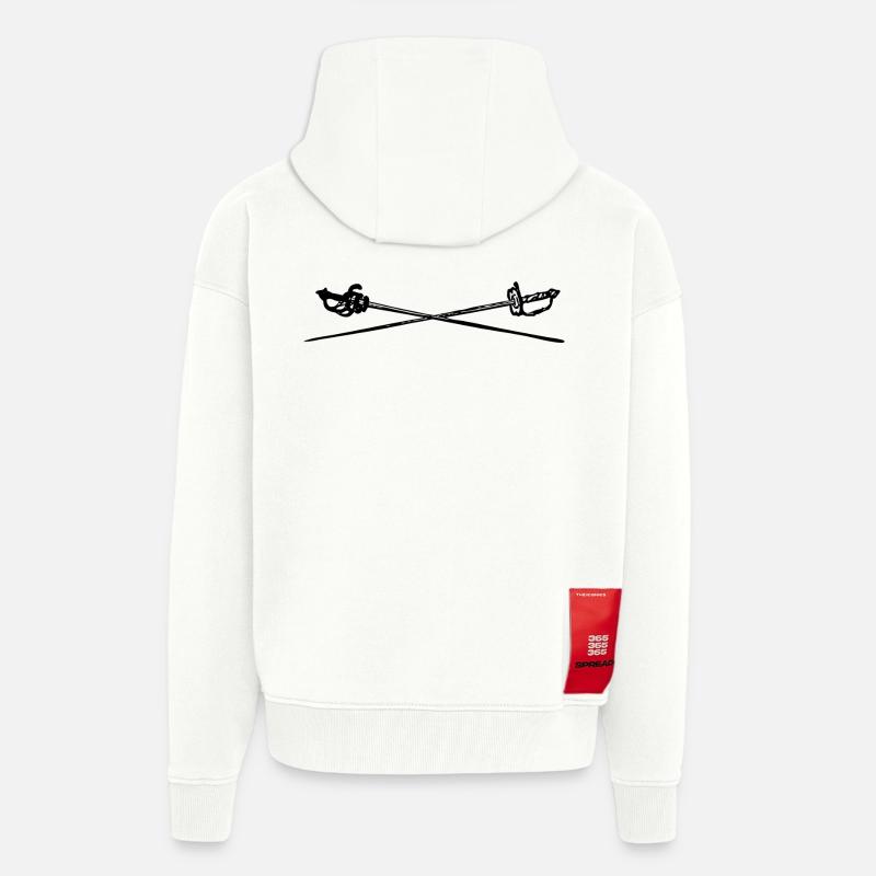 Escrime épée fleurette parade samurai12 - Veste à capuche bio épaisse oversize fabriqué en UE - OFF WHITE
