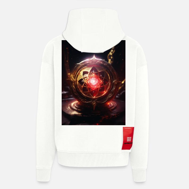 Wurzelchakra – Muladhara: Feuer der Erde - Zip Hoodie - made by SPREAD - OFF WHITE