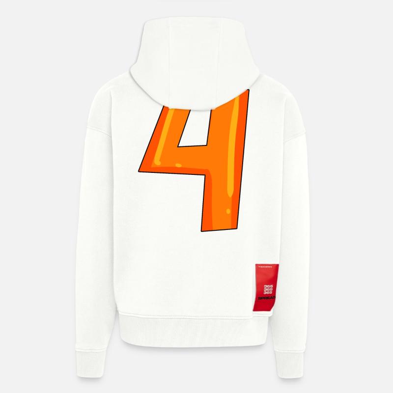Vier 4 - Zip Hoodie - made by SPREAD - OFF WHITE