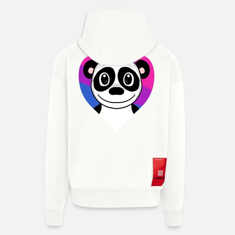 Bisexuell Panda Geschenk - Zip Hoodie - made by SPREAD - OFF WHITE