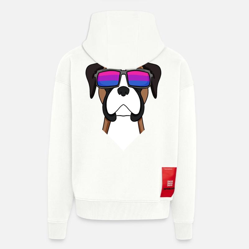 Bisexuell Deutscher Boxer Hund Geschenk - Zip Hoodie - made by SPREAD - OFF WHITE