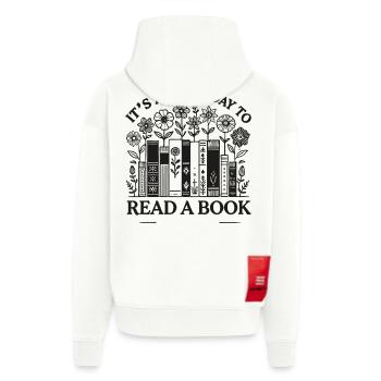 Bücherwurm Leseratte Lustiger Buch Spruch Florales - Zip Hoodie - made by SPREAD - OFF WHITE - Hinten