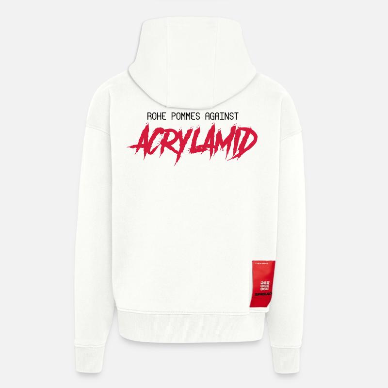 Rohe Pommes Against Acrylamid - Zip Hoodie - made by SPREAD - OFF WHITE