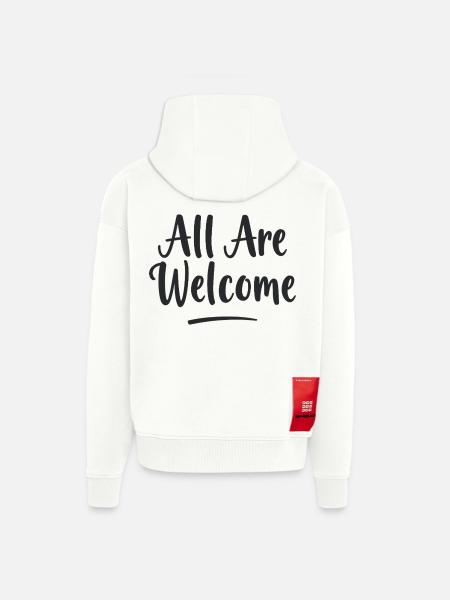 All Are Welcome - Zip Hoodie - made by SPREAD - OFF WHITE