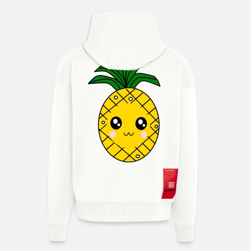 Fasching, Karneval, Kostüm, Ananas - Zip Hoodie - made by SPREAD - OFF WHITE