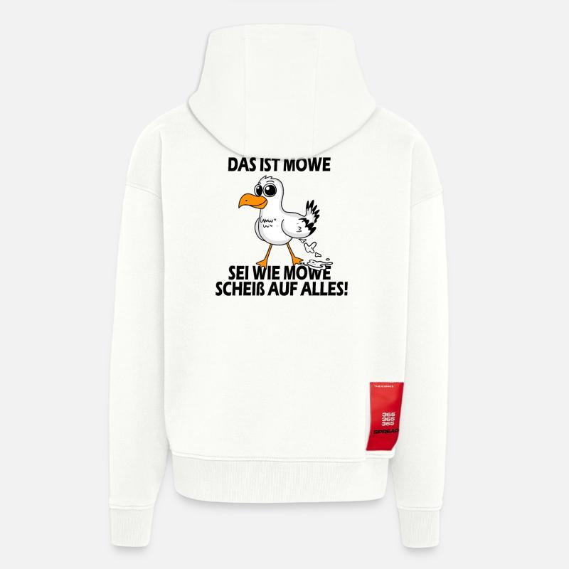 Sei wie Möwe - Zip Hoodie - made by SPREAD - OFF WHITE