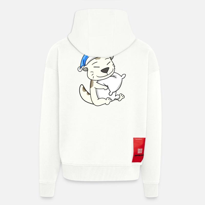 Katze Katzenrasse Devon Rex - Zip Hoodie - made by SPREAD - OFF WHITE