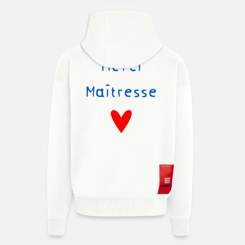 MAÎTRESSE. MERCI. MERCI MAÎTRESSE - Veste à capuche bio épaisse oversize fabriqué en UE - OFF WHITE