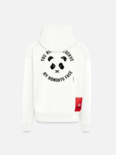 Mondays Face - Zip Hoodie - made by SPREAD - OFF WHITE